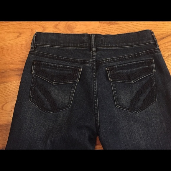 WHBM Jeans Beaded Pockets Black - 4 EUC - Picture 4 of 9